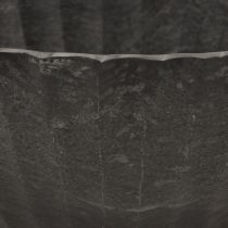 Artikel Pflanzschale mit Rillen Pflanzschiffchen Anthrazit 24cm