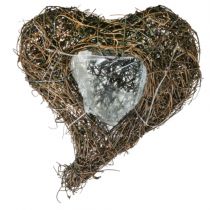Artikel Pflanzschale Herz Friedhof, Rebenherz zum Bepflanzen 15cm 2St