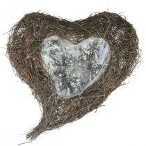 Artikel Pflanzschale Herz Friedhof, Rebenherz zum Bepflanzen 26cm