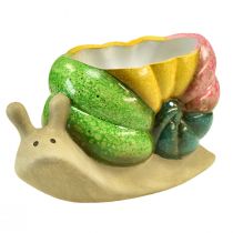 Artikel Deko Schnecke Keramik Pflanztopf Bunt 19x8,5x11 cm