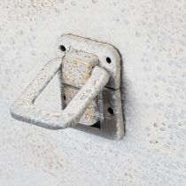 Artikel Metalltasche mit Henkel 28 cm, mattgrau, für Innen- und Aussenbereich