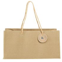 Artikel Pflanztaschen aus geripptem Papier, naturfarben, 24x12x12cm, 8 Stück