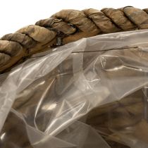 Artikel Pflanzgefäss aus Stroh mit Unterteller Ø 17 cm H 13 cm für Indoor-Deko
