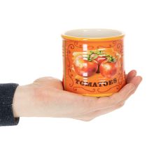 Artikel Tomaten Pflanztopf Set Keramik Dekorative Blumentöpfe für Küche und Retro Deko 14cm 3er-Set