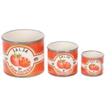 Artikel Dekorative Keramik-Pflanzgefässe im Tomaten-Design, 3er-Set, 14 cm