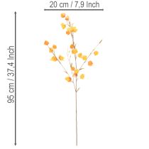 Artikel Lampionblume künstlich Physalis-Zweig 95 cm Orange für Innen