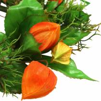 Artikel Physalis Kranz künstlich Orange, Grün Ø28cm Herbstdeko