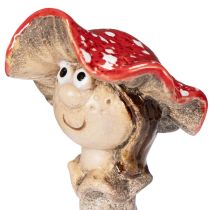 Artikel Pilz-Stecker Dekofigur Mädchen und Junge Fliegenpilz 13 cm Keramik Rot 2er-Set
