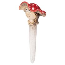 Artikel Pilz-Stecker Dekofigur Mädchen und Junge Fliegenpilz 13 cm Keramik Rot 2er-Set
