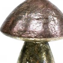 Artikel Deko-Pilze aus Glas Rosa Ø9cm H13,5cm Set 2 Stück Herbstdekoration Innen