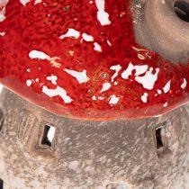 Artikel Pilzhaus 2er-Set Keramik 10cm rot-weiss mit Schornstein