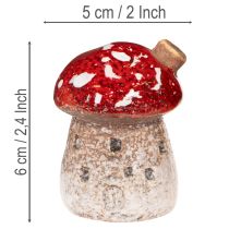 Artikel Pilzhaus Miniatur Deko Fliegenpilz Keramik 6 cm 2er-Set