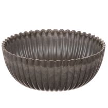 Artikel Runde Schale Kunststoff geriffelt anthrazit 15 cm 2er-Set