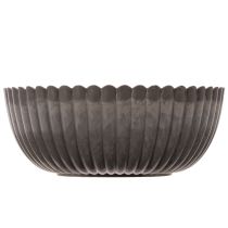 Artikel Runde Schale Kunststoff geriffelt anthrazit 15 cm 2er-Set