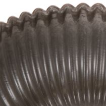 Artikel Runde Schale Kunststoff geriffelt anthrazit 15 cm 2er-Set