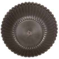 Artikel Runde Schale Kunststoff geriffelt anthrazit 15 cm 2er-Set