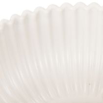 Artikel Runde Schale aus Kunststoff, geriffelt, Weiss, 15 cm, 2 Stück