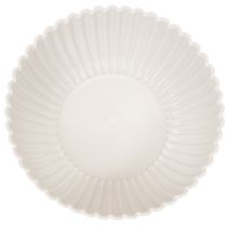 Artikel Runde Schale aus Kunststoff, geriffelt, Weiss, 15 cm, 2 Stück