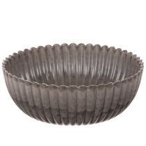 Artikel Runde Schale mit Rillen Kunststoff Anthrazit 20cm 2 Stück
