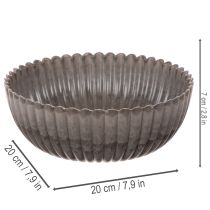 Artikel Runde Schale mit Rillen Kunststoff Anthrazit 20cm 2 Stück