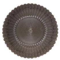 Artikel Runde Schale mit Rillen Kunststoff Anthrazit 20cm 2 Stück