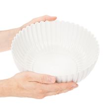 Artikel Schale geriffelt aus Kunststoff, 25 cm, Grau