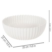 Artikel Schale geriffelt aus Kunststoff, 25 cm, Grau