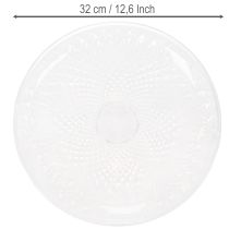 Artikel Dekoteller rund transparent mit Fuss 32 cm