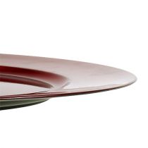 Artikel Dekoteller Rot Ø33cm aus Kunststoff mit Glanzeffekt für saisonale Dekoration