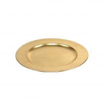 Artikel Plastikteller Gold 25 cm mit Blattgold-Effekt