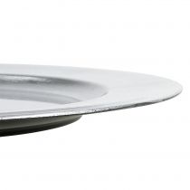 Artikel Kunststoffteller Silber Ø33 cm mit Schimmereffekt