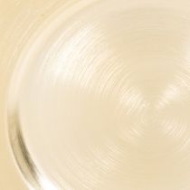 Artikel Kleiner Dekoteller aus Metall glänzend rund 17 cm goldfarben 6er-Set