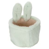 Artikel Aufbewahrungskörbchen Hasenohren aus Plüsch, 18 cm, Rosa und Grün, 2er-Set