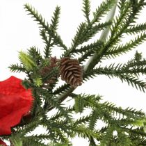 Artikel Deko Kranz Weihnachtsstern und Nadelzweige künstlich Ø30cm