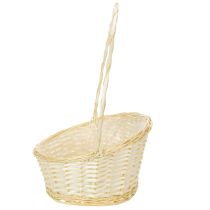 Artikel Weidenkorb mit Henkel 44x36cm Natur mit Kunststoffeinlage für Dekoration und Geschenke