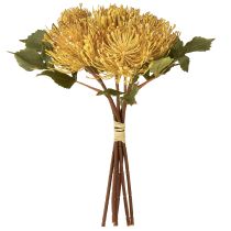 Artikel Künstliche Protea Leucospermum Nadelkissen Gelb 30 cm 6 Stück