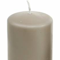 Artikel Stumpenkerze aus Naturwachsmischung Braun 130x60mm für vielseitige Dekoration
