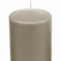 Artikel Stumpenkerze aus Stearin und Rapswachs 130x70 mm Braun für Innendekoration