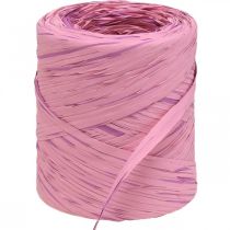 Artikel Raffia-Multicolor Geschenkband Rosa-Pink, Floristenbedarf, Zierband L200m