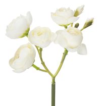 Artikel Bouquet künstliche Ranunkeln Weiss 32 cm 5 Zweige