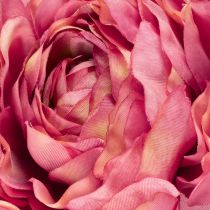 Artikel Künstliche Ranunkeln aus Seidenstoff 51 cm Rosa-Grün 3 Stück