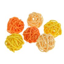 Artikel Rattanball Orange Gelb Apricot 72St