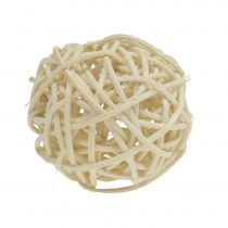 Artikel Rattan-Dekobälle gebleicht Ø 4 cm 24 Stück für Tisch- und Raumdekoration