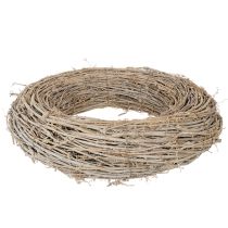 Artikel Dekokranz aus Rattan Weiss gewaschen 50 cm für kreative Gestaltung