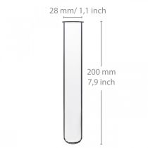 Artikel Reagenzglas aus Glas, 200 mm × 27 mm, farblos