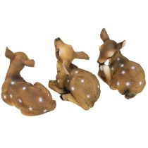 Artikel Reh Deko Rehkitz Figur liegend Tischdeko 13×6,5×12cm 3St