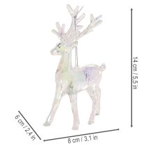 Artikel Rentier Anhänger Acryl 14cm 4er-Set für Weihnachtsdekoration