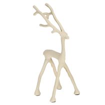 Artikel Rentier Deko Hirsch Figur Metall Grau Ton Optik H27,5cm