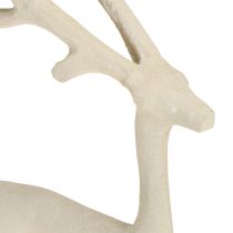 Artikel Rentier Dekofigur aus Metall in Grau-Beige, H 27,5 cm