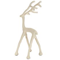 Artikel Rentier Dekofigur aus Metall in Grau-Beige, H 27,5 cm